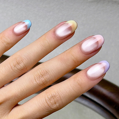 Aquarelle press-on nails worn on hand