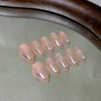 Argent press-on nail set displayed flat
