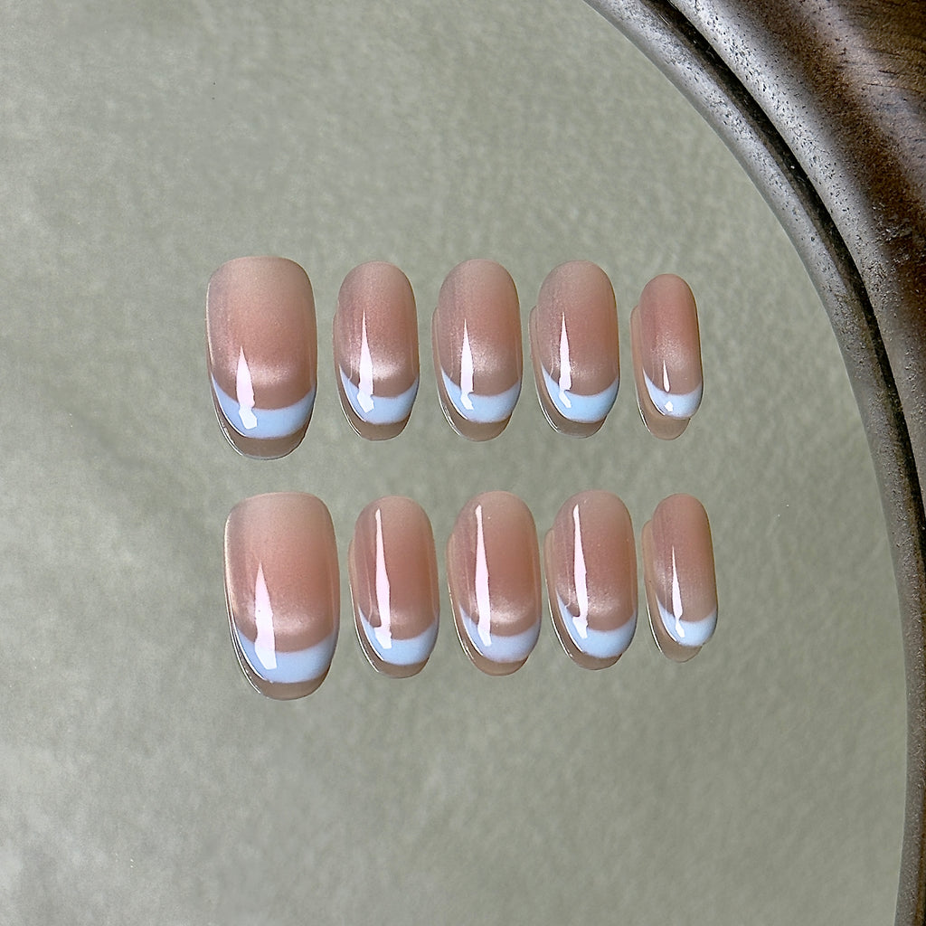 Demi-Lune press-on nail set displayed flat