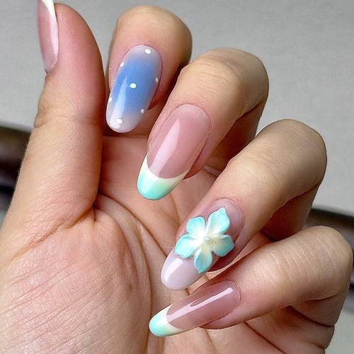 Capri press-on nails worn on hand