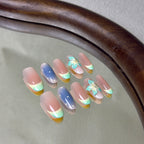 Capri press-on nail set displayed flat